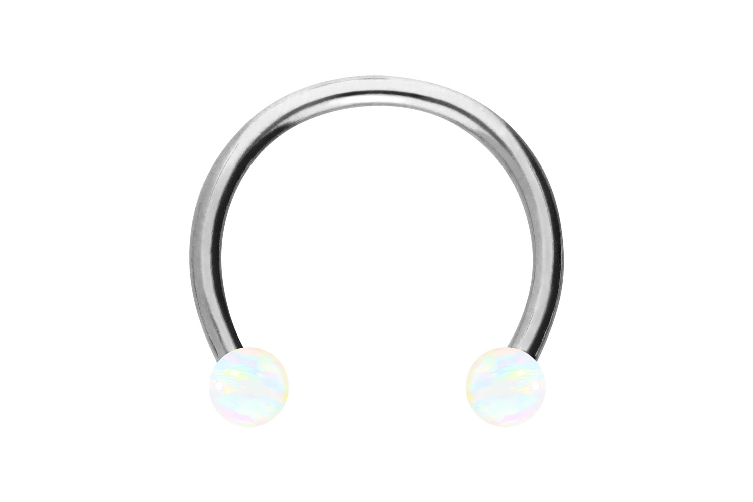Titan Hufeisenring Piercing SYNTHETISCHE OPALE